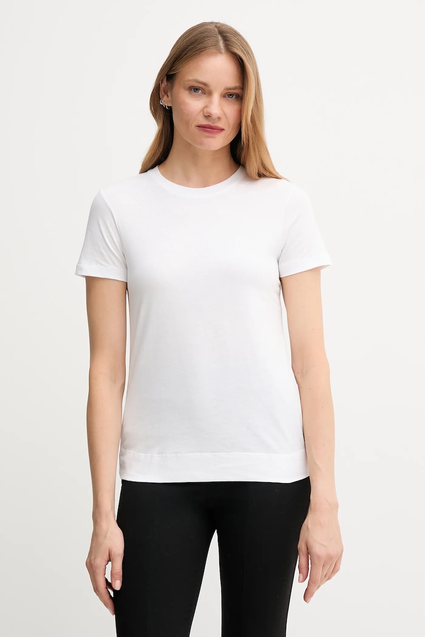 Bavlněné tričko Joop! dámské, bílá barva, 30049367