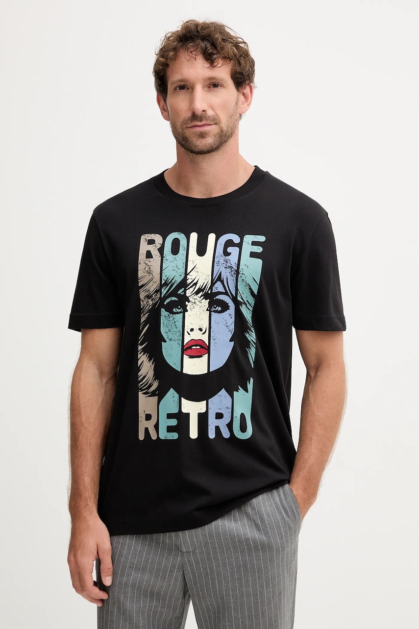 Bavlněné tričko Joop! pánské, černá barva, s potiskem, 30047003