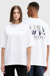 Bavlněné tričko Kaotiko bílá barva, s potiskem, AR025-01S-G002