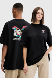 Bavlněné tričko Kaotiko černá barva, s potiskem, AR003-01-G002
