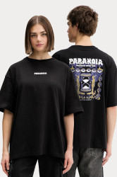 Bavlněné tričko Kaotiko černá barva, s potiskem, AR090-01-G002