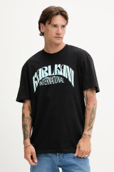 Bavlněné tričko Karl Kani pánské, černá barva, s potiskem, PD00005358