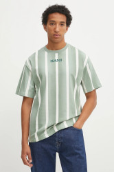 Bavlněné tričko Karl Kani pánské, zelená barva, PD00005338
