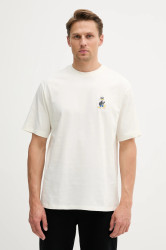 Bavlněné tričko Karl Lagerfeld DISNEY pánské, béžová barva, s potiskem, 553270.755098