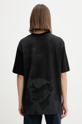 Bavlněné tričko Karl Lagerfeld Jeans dámské, černá barva, A4W17096
