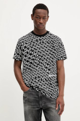 Bavlněné tričko Karl Lagerfeld Jeans pánské, černá barva, A3M17114