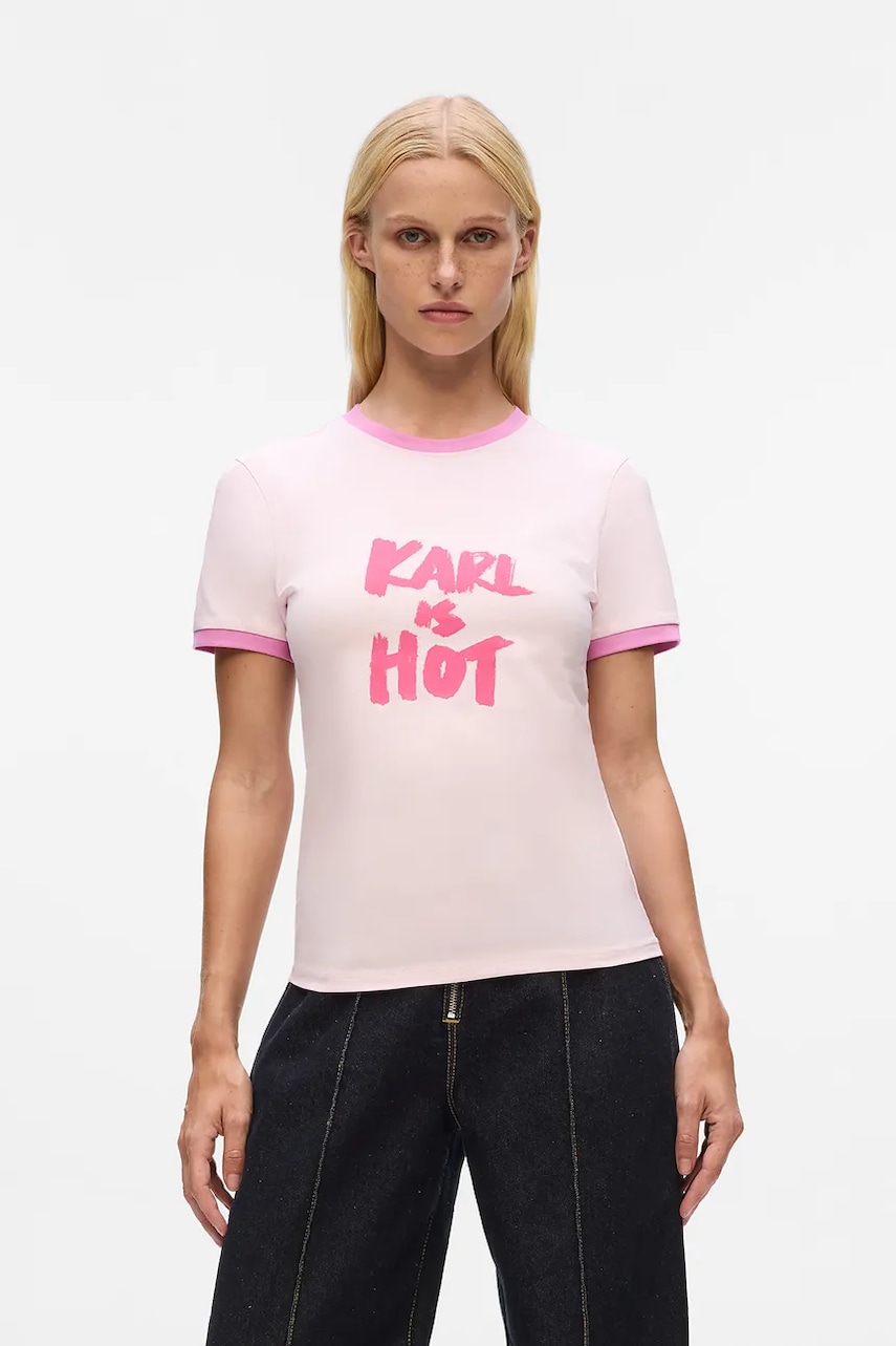 Bavlněné tričko Karl Lagerfeld Karl Lagerfeld x Paris Hilton