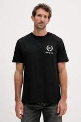 Bavlněné tričko Karl Lagerfeld pánské, černá barva, A3M44002