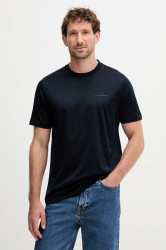 Bavlněné tričko Karl Lagerfeld pánské, tmavomodrá barva, 554200.755002