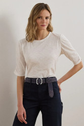 Bavlněné tričko Lauren Ralph Lauren dámské, bílá barva, 200971080