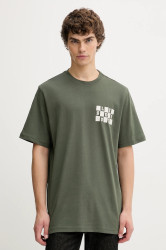 Bavlněné tričko Les Deux Rook pánské, zelená barva, 1000833