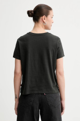 Bavlněné tričko Levi's dámské, černá barva, A8804