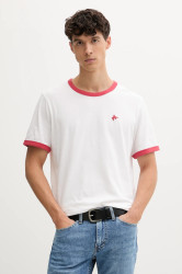 Bavlněné tričko Levi's pánské, bílá barva, s aplikací, 003R5