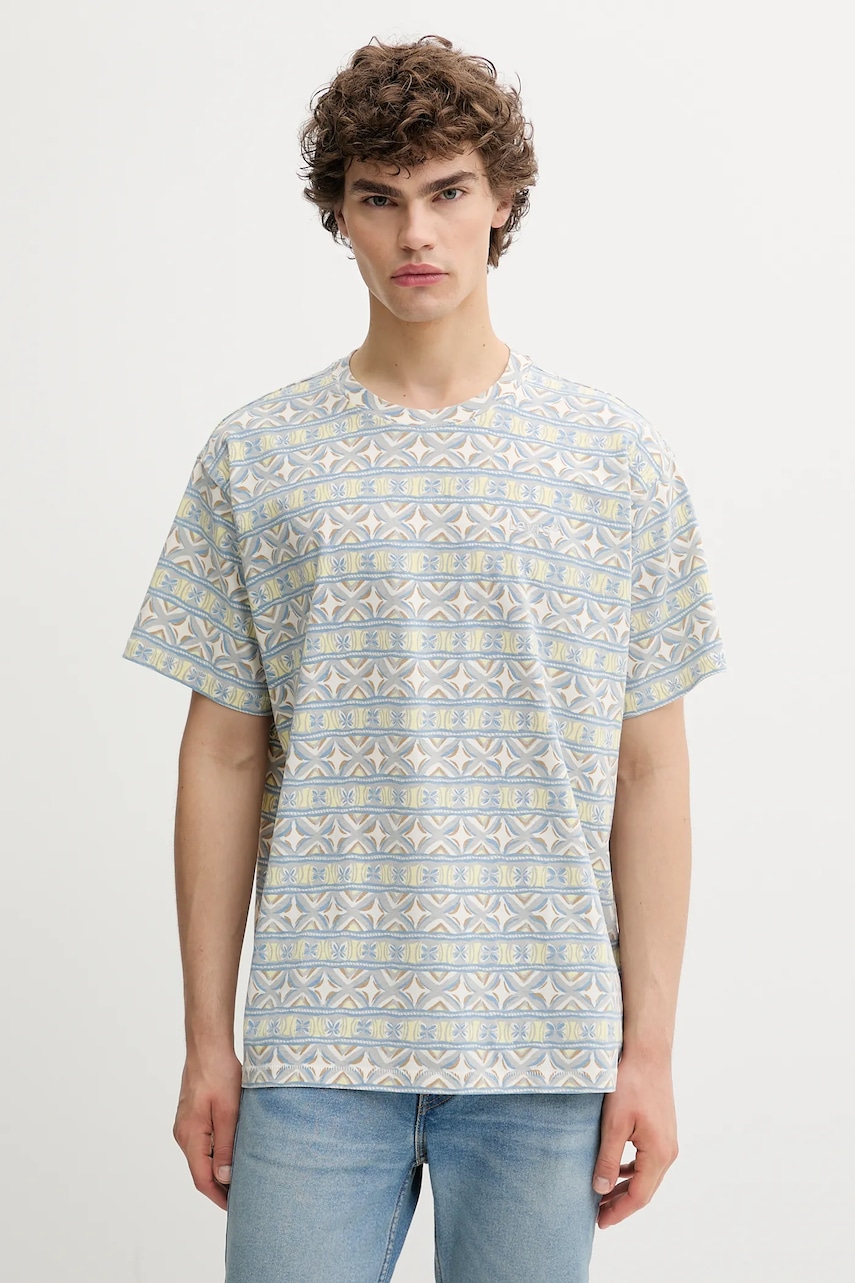 Bavlněné tričko Levi's pánské, šedá barva, A0637