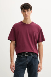 Bavlněné tričko Levi's pánské, vínová barva, A0637