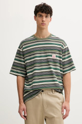 Bavlněné tričko Levi's pánské, zelená barva, A5850