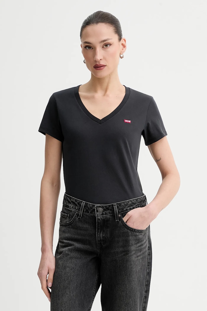 Bavlněné tričko Levi's PERFECT VNECK 2-pack