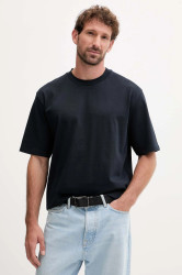 Bavlněné tričko Lindbergh pánské, tmavomodrá barva, 30.400120