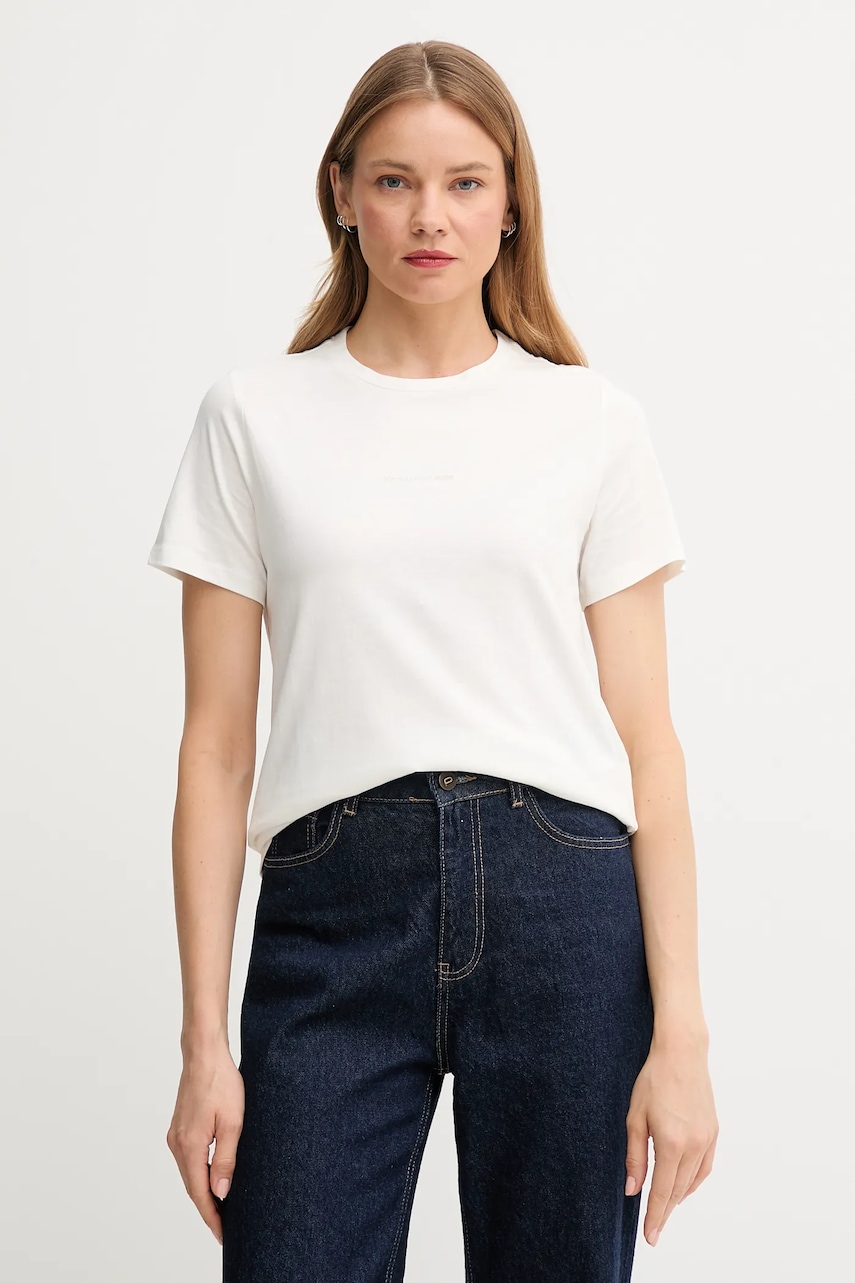 Bavlněné tričko Marc O'Polo dámské, béžová barva, 5000006276