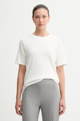 Bavlněné tričko Marc O'Polo dámské, béžová barva, 5000006282