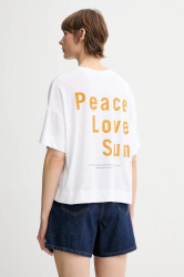 Bavlněné tričko Marc O'Polo dámské, bílá barva, 504206751235