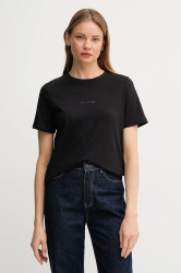 Bavlněné tričko Marc O'Polo dámské, černá barva, 5000006276