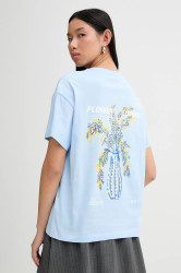 Bavlněné tričko Marc O'Polo dámské, modrá barva, 5000009349
