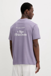 Bavlněné tričko Marc O'Polo pánské, fialová barva, s potiskem, 5000006584