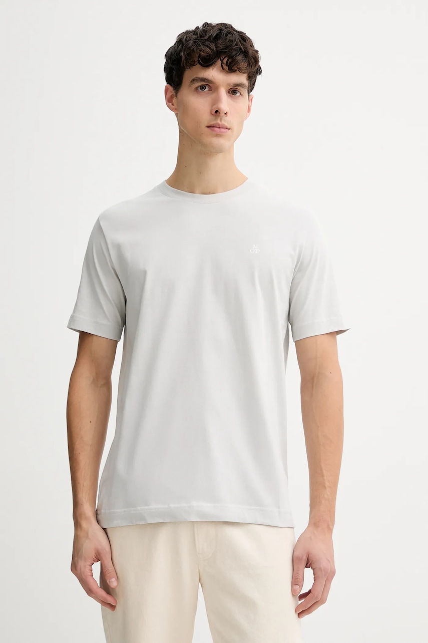 Bavlněné tričko Marc O'Polo pánské, šedá barva, 620201251054