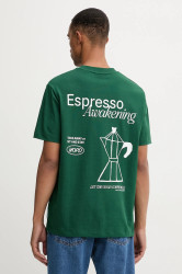 Bavlněné tričko Marc O'Polo pánské, zelená barva, s potiskem, 5000007619