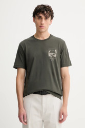Bavlněné tričko Marc O'Polo pánské, zelená barva, s potiskem, 528201251186