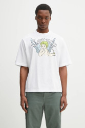 Bavlněné tričko Marcelo Burlon County Angel Boxy T-Shirt White Multicol