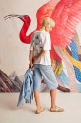 Bavlněné tričko Medicine dámské, bílá barva, s pologolfem