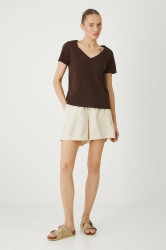 Bavlněné tričko Medicine dámské, hnědá barva