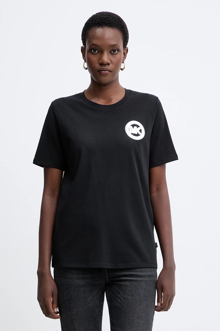 Bavlněné tričko MICHAEL Michael Kors dámské, černá barva, MF551WP97J