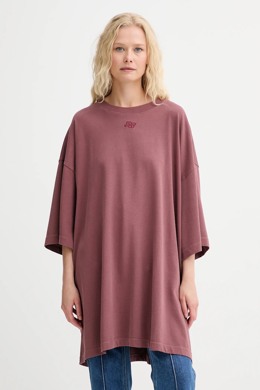 Bavlněné tričko MUNTHE LIPPINI dámské, oranžová barva, 253111925365