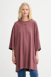 Bavlněné tričko MUNTHE LIPPINI dámské, oranžová barva, 253111925365