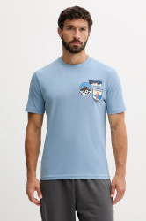 Bavlněné tričko Napapijri S-Montepiana pánské, modrá barva, NP0A88SVI841