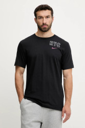 Bavlněné tričko Nike New York Mets pánské, černá barva, s potiskem, N199-00A-NME-SAZ