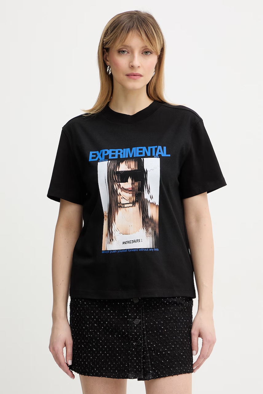 Bavlněné tričko Patrizia Pepe