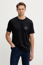 Bavlněné tričko Paul&Shark Knitwear pánské, tmavomodrá barva, s aplikací, 15311647