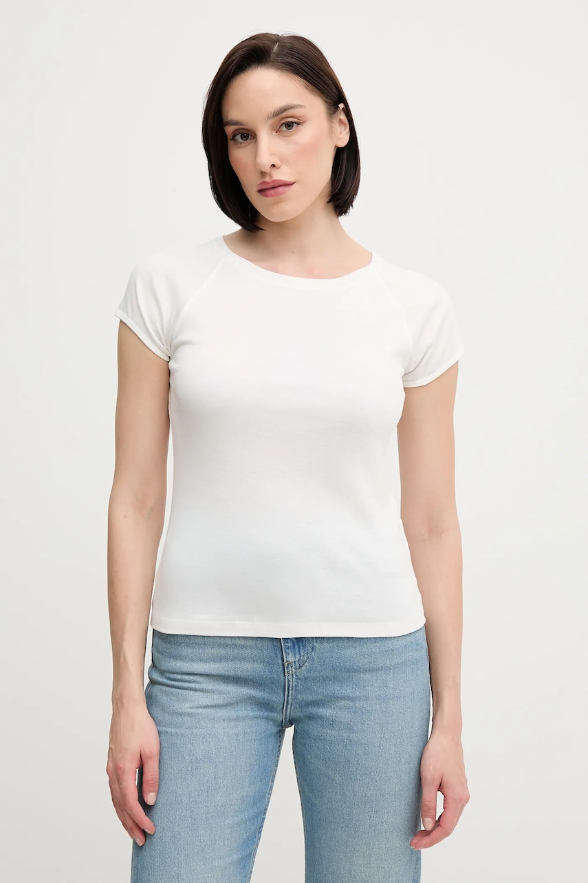 Bavlněné tričko Pedro del Hierro dámské, bílá barva, 4539619