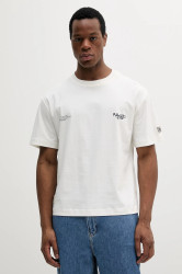 Bavlněné tričko Pepe Jeans COLVILLE pánské, bílá barva, s potiskem, PM509793