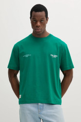 Bavlněné tričko Pepe Jeans COLVILLE pánské, zelená barva, s potiskem, PM509793