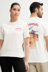 Bavlněné tričko Picture D&S Dolomiti béžová barva, s potiskem, MTS1245