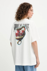 Bavlněné tričko Pinko dámské, bílá barva, 105538 A2TJ