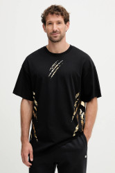 Bavlněné tričko PLEIN SPORT pánské, černá barva, FAEC MTK8358 STE001N