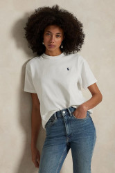 Bavlněné tričko Polo Ralph Lauren dámské, bílá barva, 211967104