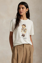 Bavlněné tričko Polo Ralph Lauren dámské, bílá barva, 211A87162