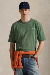 Bavlněné tričko Polo Ralph Lauren Tee pánské, zelená barva, 710964714